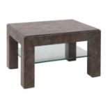 A Roche Bobois cracked parchment table,