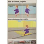 A collection of French public information posters,