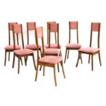 A set of eight Italian dining chairs,