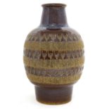 A Danish stoneware glazed vase,