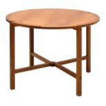 A cherrywood folding table,