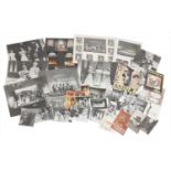 A collection of black and white and colour photographs of theatre productions,