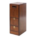 A Swiss portable teak drinks cabinet,