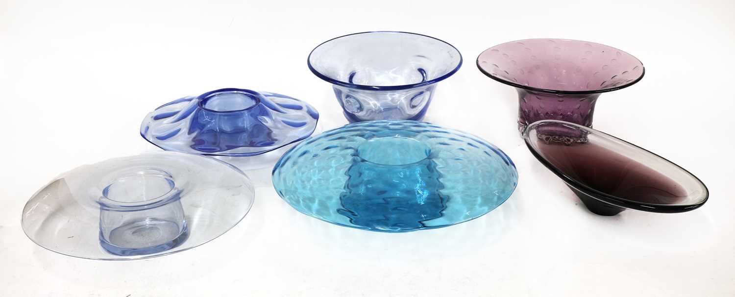 Blue and Amethyst - A selection of Whitefriars and other coloured glassware,