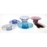 Blue and Amethyst - A selection of Whitefriars and other coloured glassware,