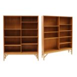 Two oak bookcases,