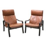 A pair of bentwood loungers,