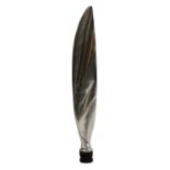 A polished propeller blade,