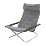 An 'NY' folding chair,