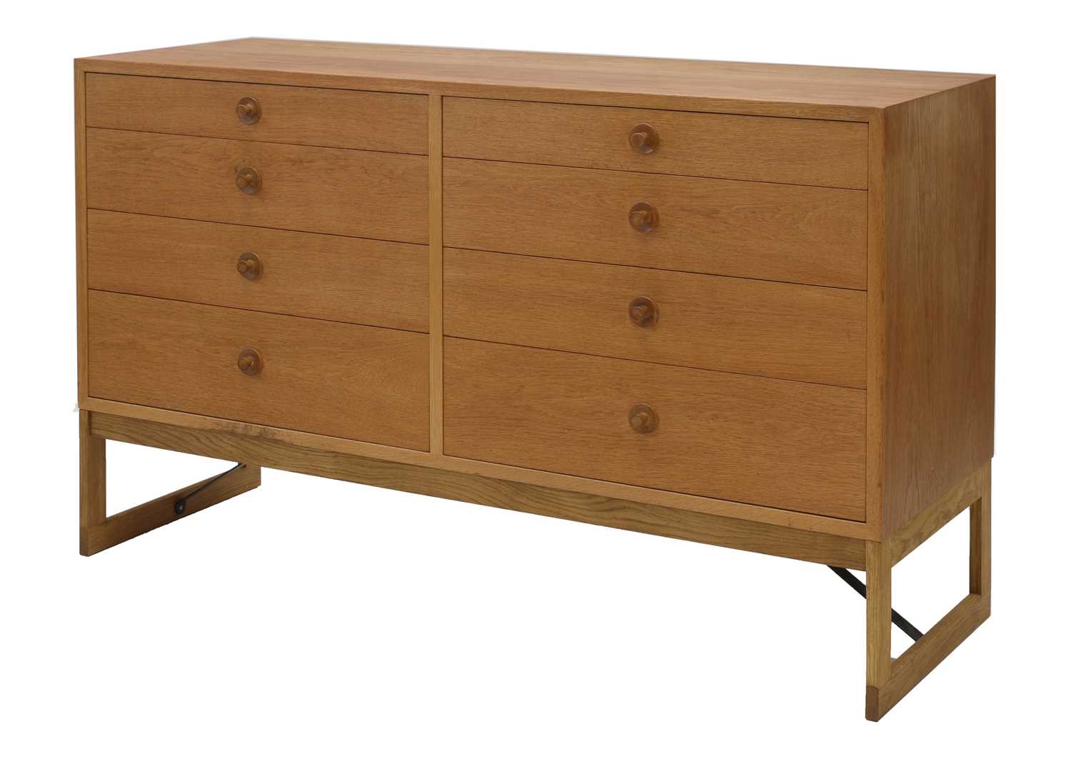 A Danish chest of eight drawers,