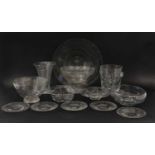 Plain glass - a selection of glassware,