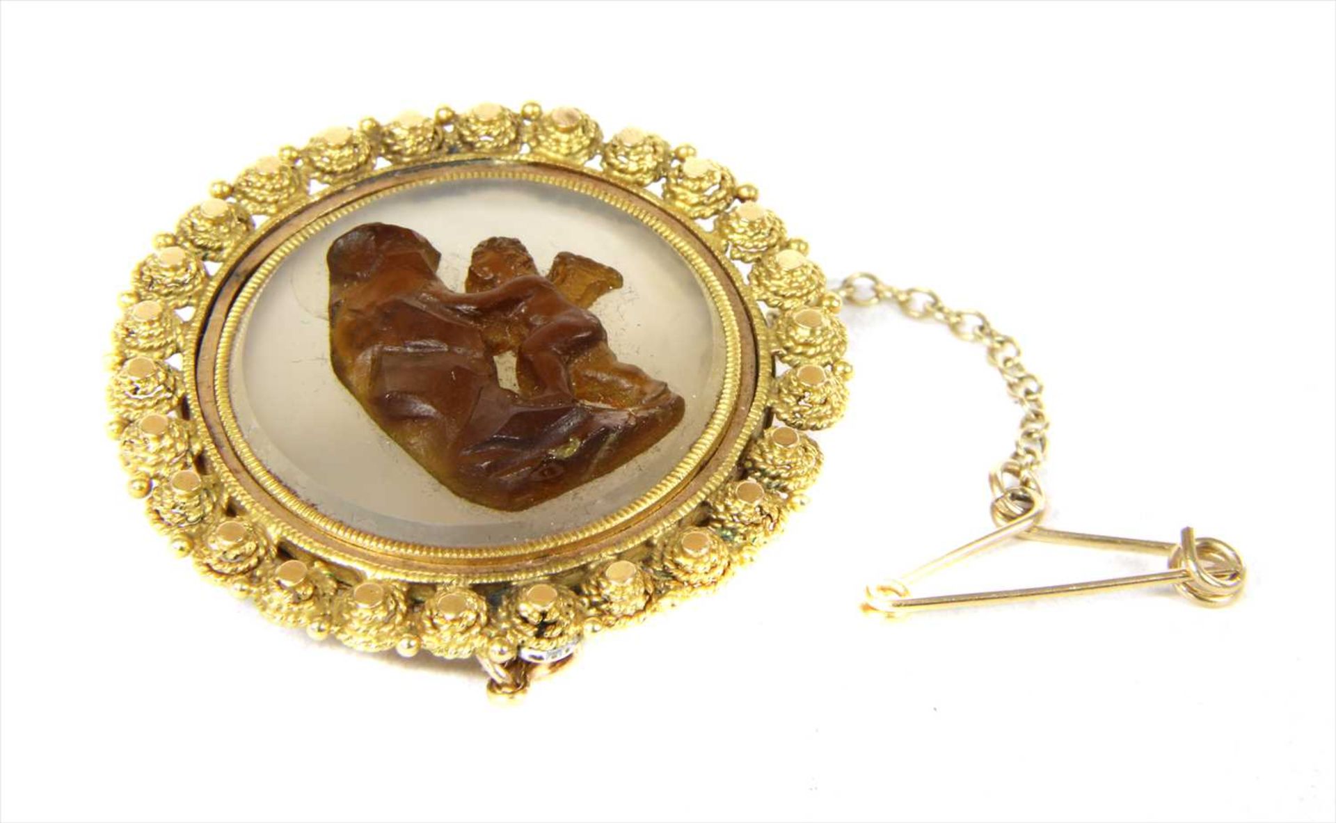 A Regency gold composite cameo brooch,