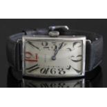 A gentlemen's sterling silver Rolex mechanical strap watch, c.1923,