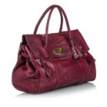 A Mulberry red leather 'Bayswater' satchel,