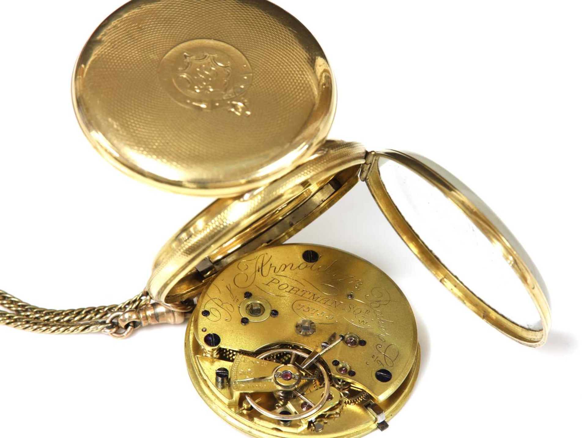 An 18ct gold key wound open-faced pocket watch, - Image 2 of 6