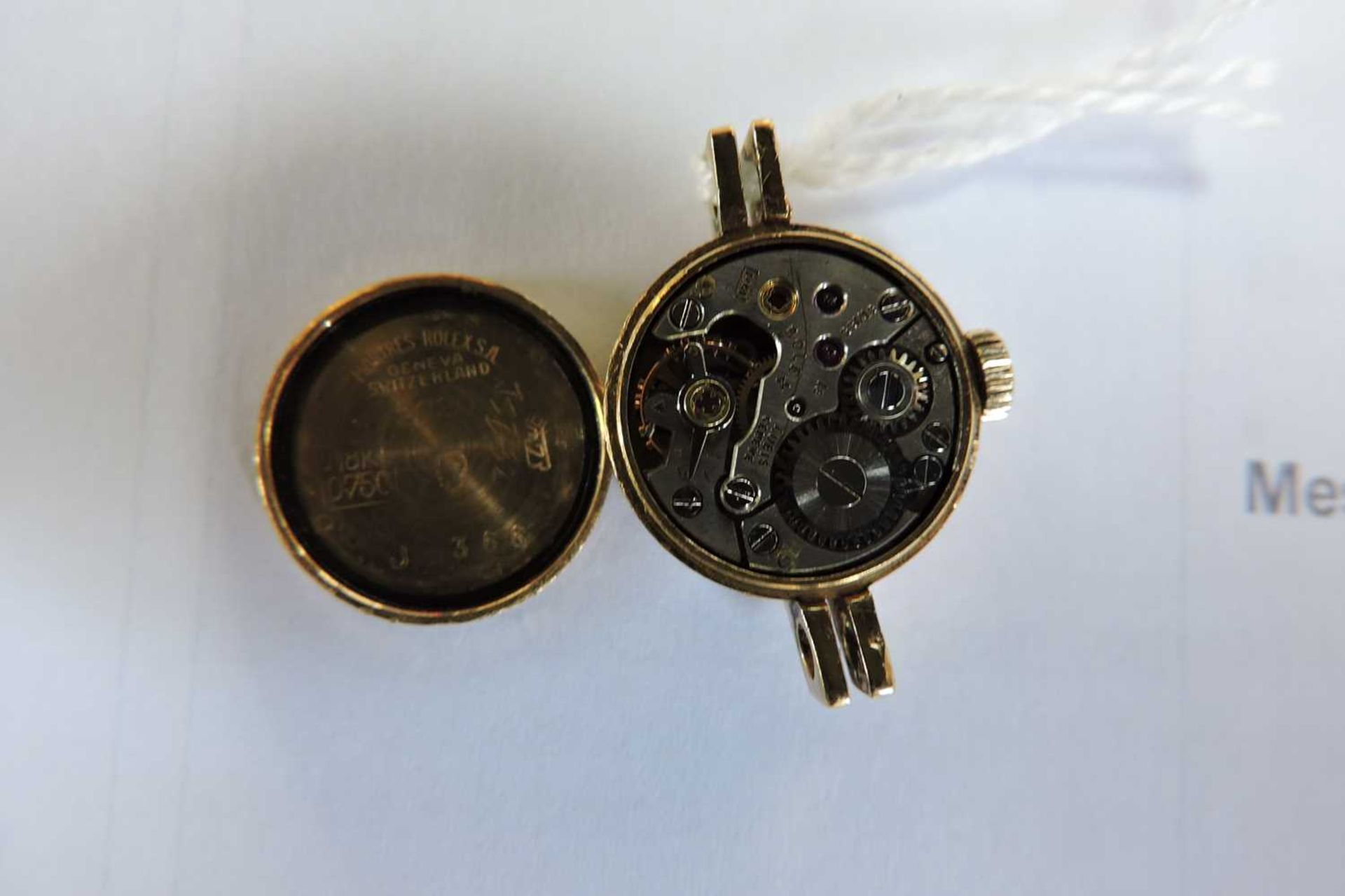A ladies' 18ct gold Rolex 'Orchid' mechanical strap watch, - Bild 4 aus 7