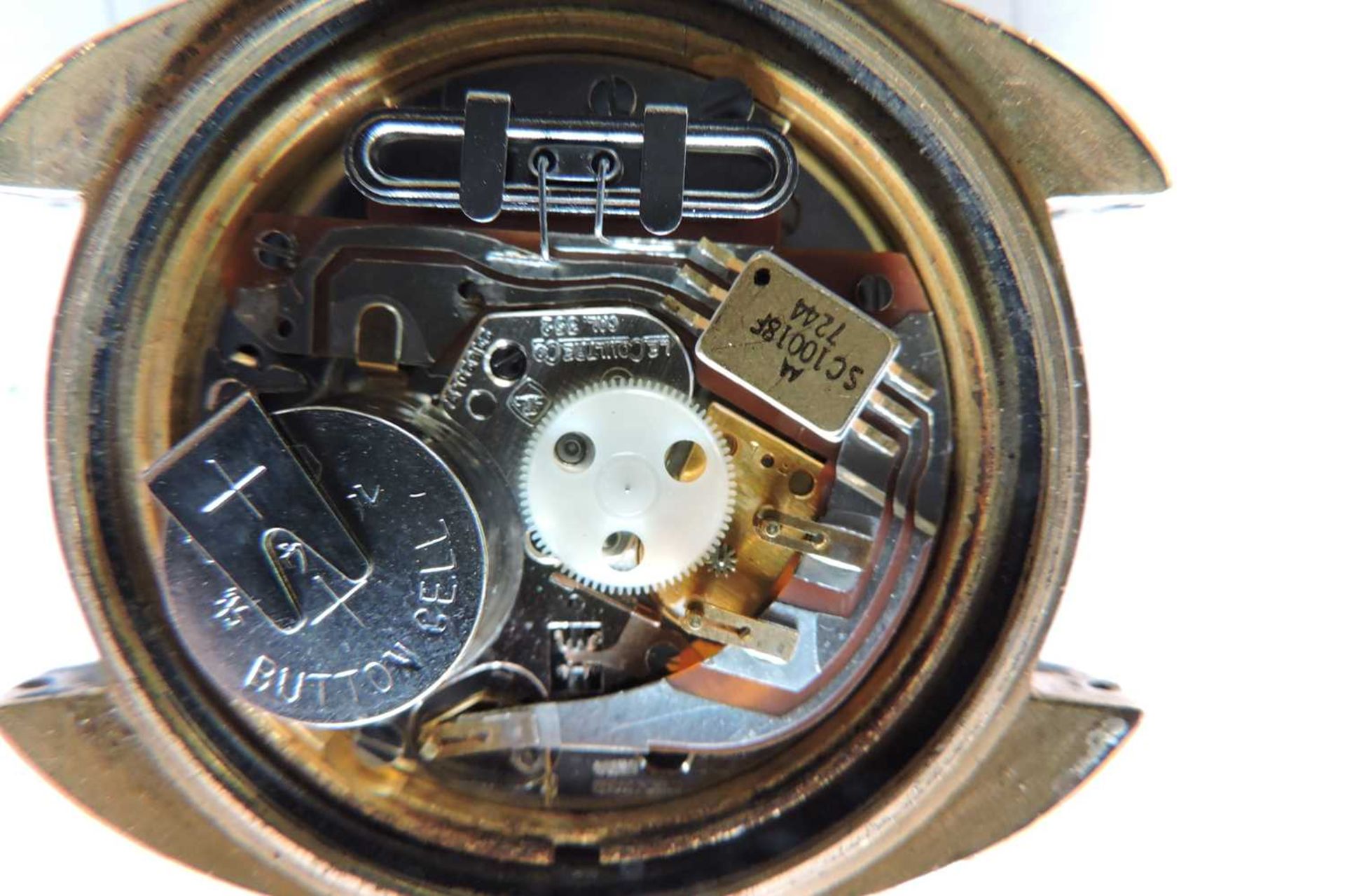 A gentlemen's gold-plated Jaeger-LeCoultre 'Master-Quartz' strap watch, - Bild 4 aus 4