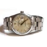 A gentlemen's stainless steel Rolex 'Oyster Perpetual Datejust 1500' automatic bracelet watch, c.198