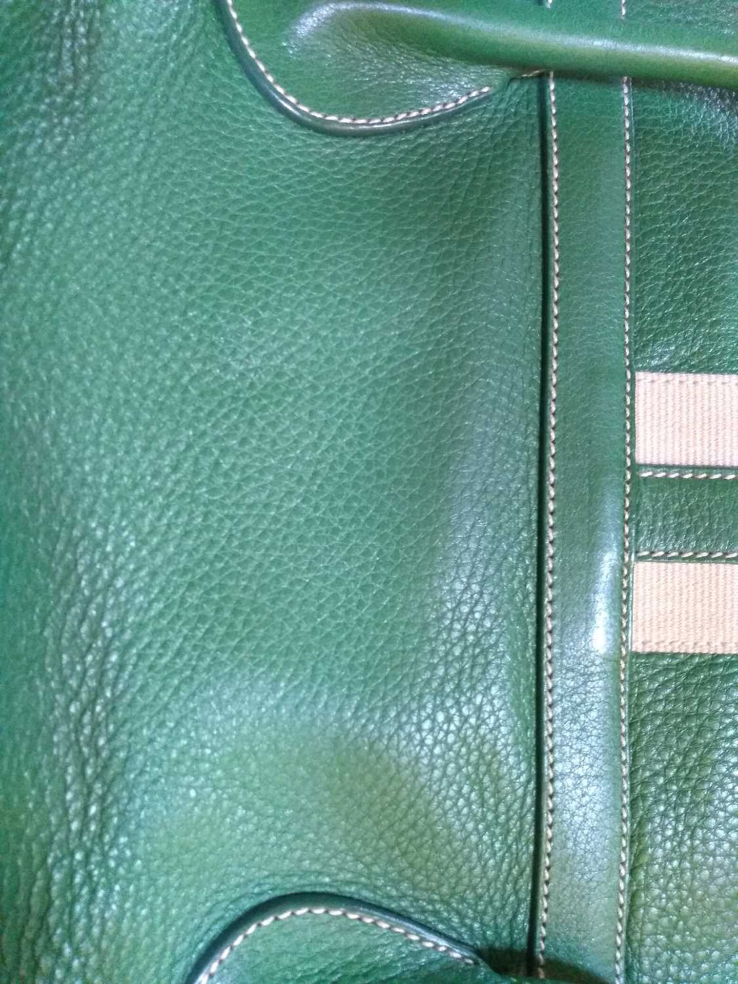 A Prada green leather shoulder bag, - Image 5 of 11