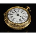 A 22ct gold fine William Webster quarter repeater verge watch, c.1715,