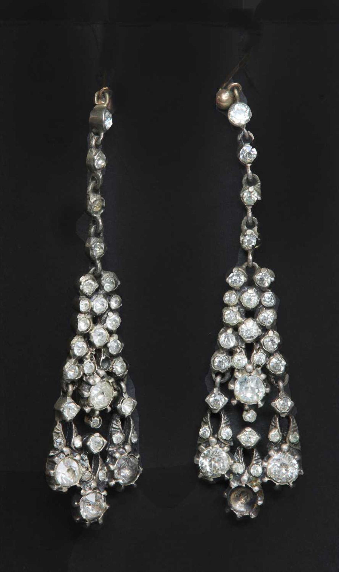 A pair of early 20th century Georgian style girandole paste drop earrings,