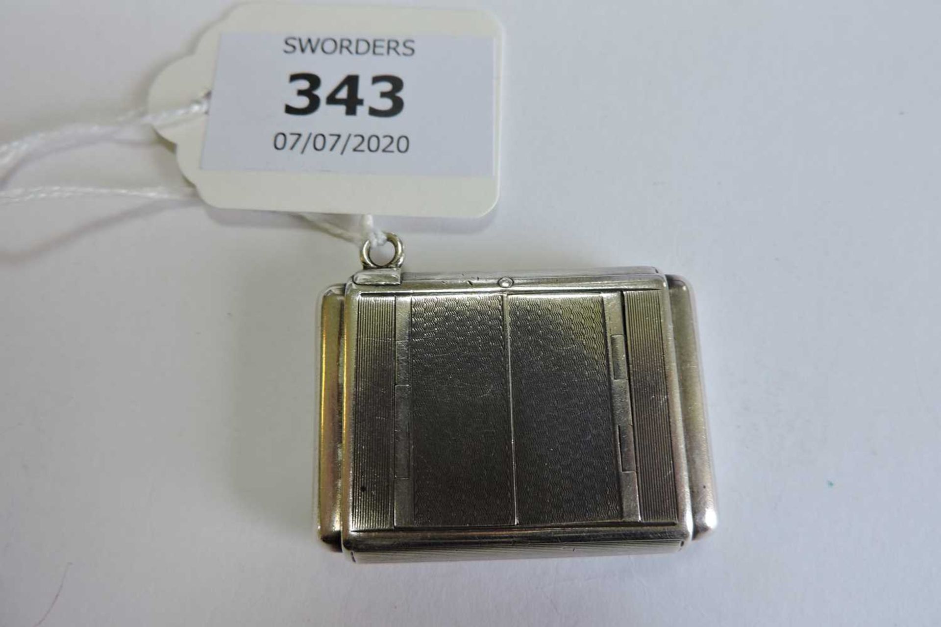 An Art Deco Swiss sterling silver purse watch, c.1929, - Image 5 of 7