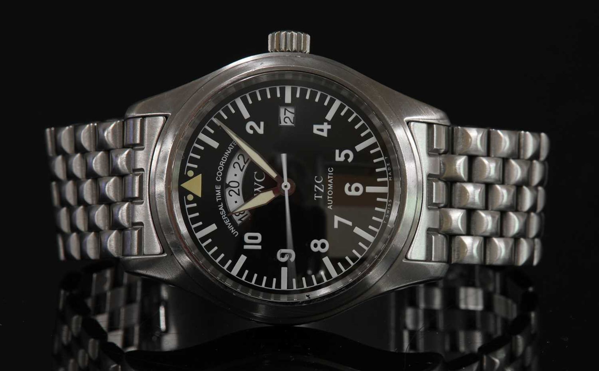 A gentlemen's stainless steel International Watch Co. 'Pilot Spitfire Fliegeruhr UTC IW 325/02