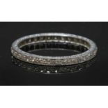 An Art Deco diamond set full eternity ring,