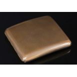 A 9ct gold cushion-shaped curved cigarette case,