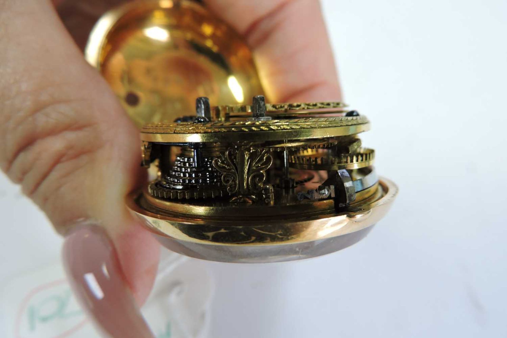 A 22ct gold pair cased pocket watch, - Image 3 of 7