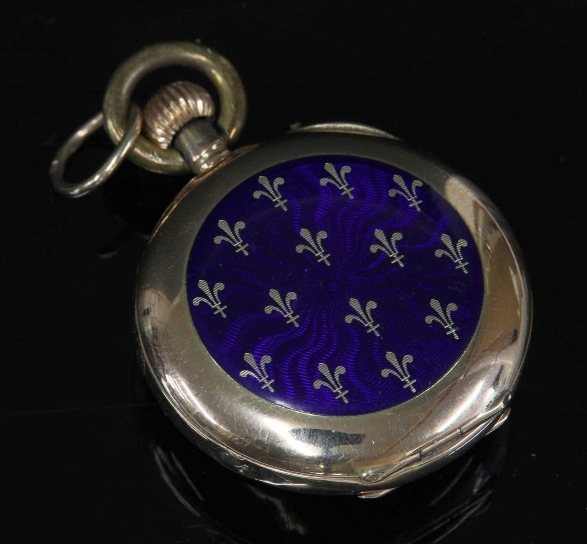 A late Victorian Swiss gold top wind fob watch, - Image 2 of 2