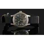 A gentlemen's military stainless steel Longines mechanical Royal Air Force Pilot's watch,