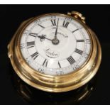 A 22ct gold pair cased pocket watch,