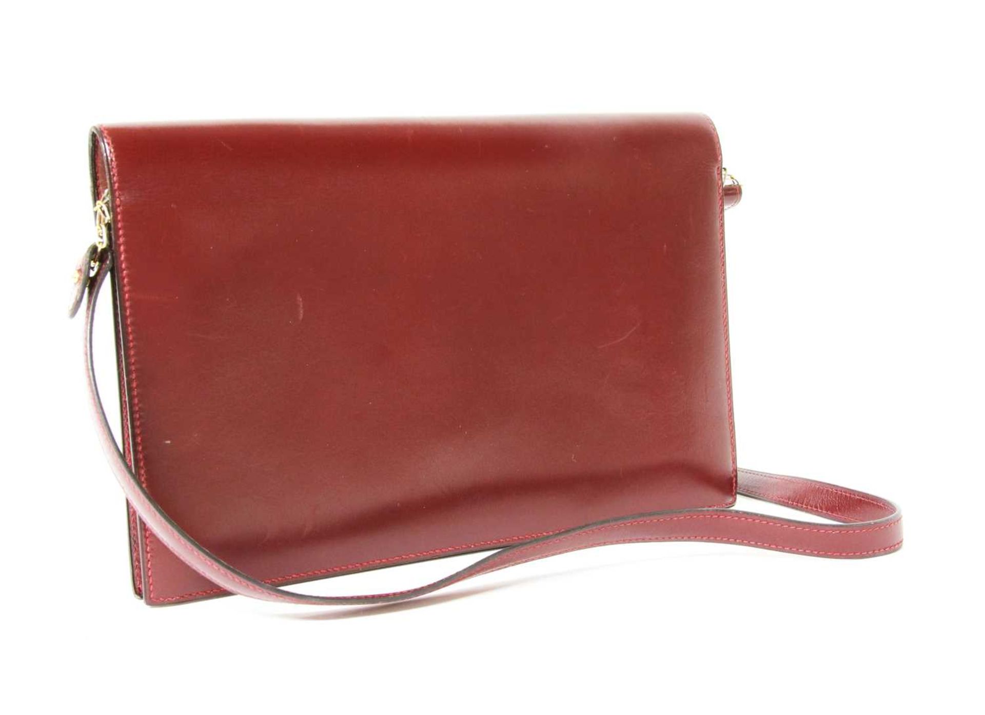 An Hermès 'Lydie' red clutch bag, - Image 2 of 6