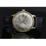 A gentlemen's 18ct gold Jaeger-LeCoultre automatic chronometre 'Geomatic' strap watch,