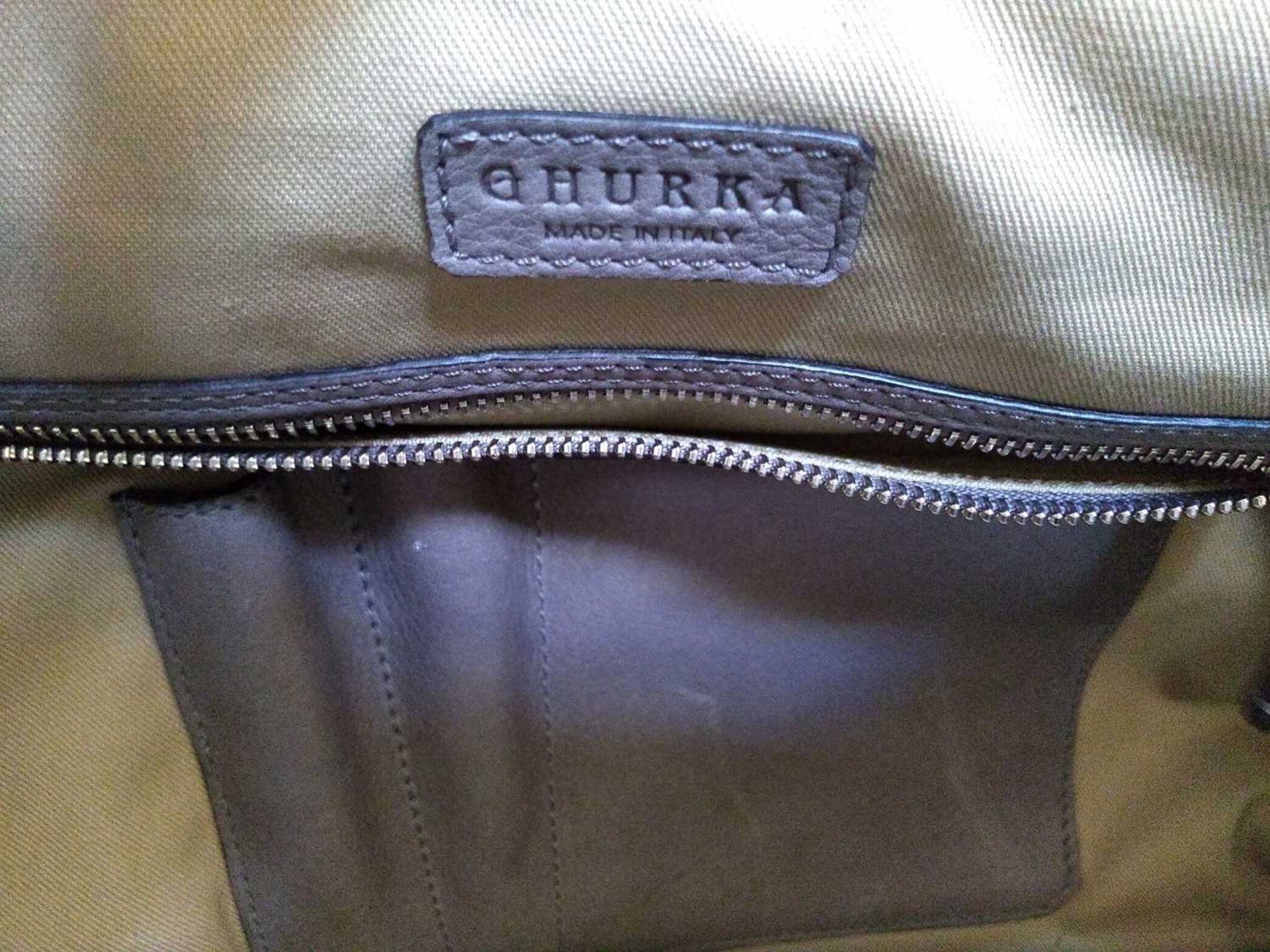 A Ghurka grey leather travel bag, - Image 4 of 13