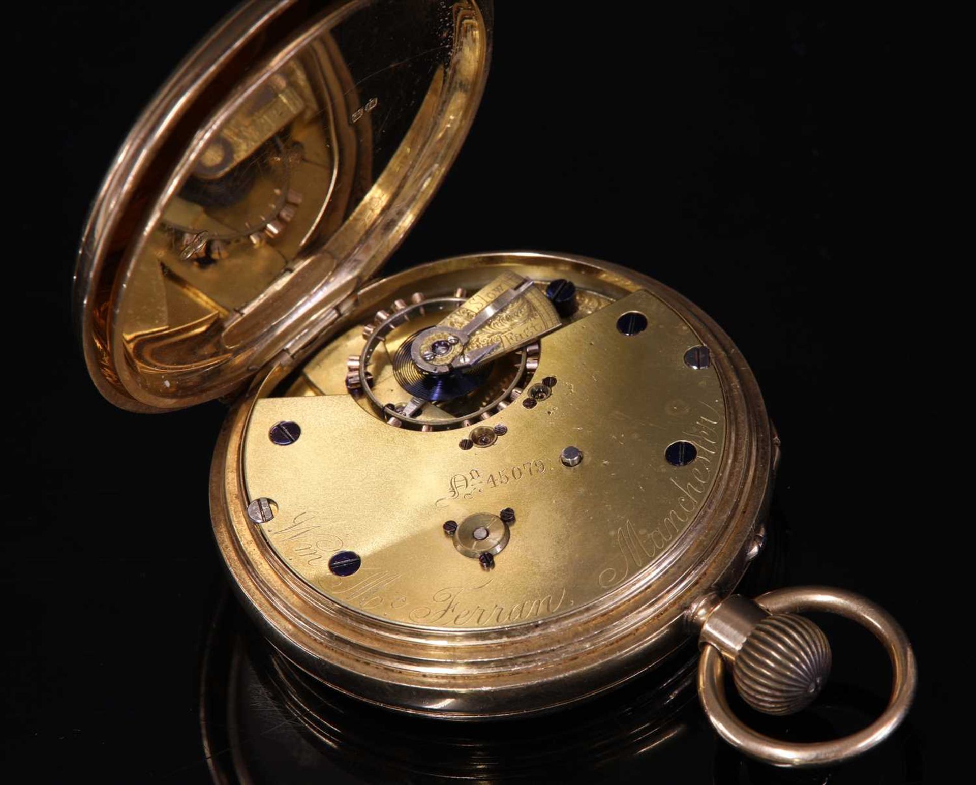 An 18ct gold top wind open-faced pocket watch, - Image 2 of 2
