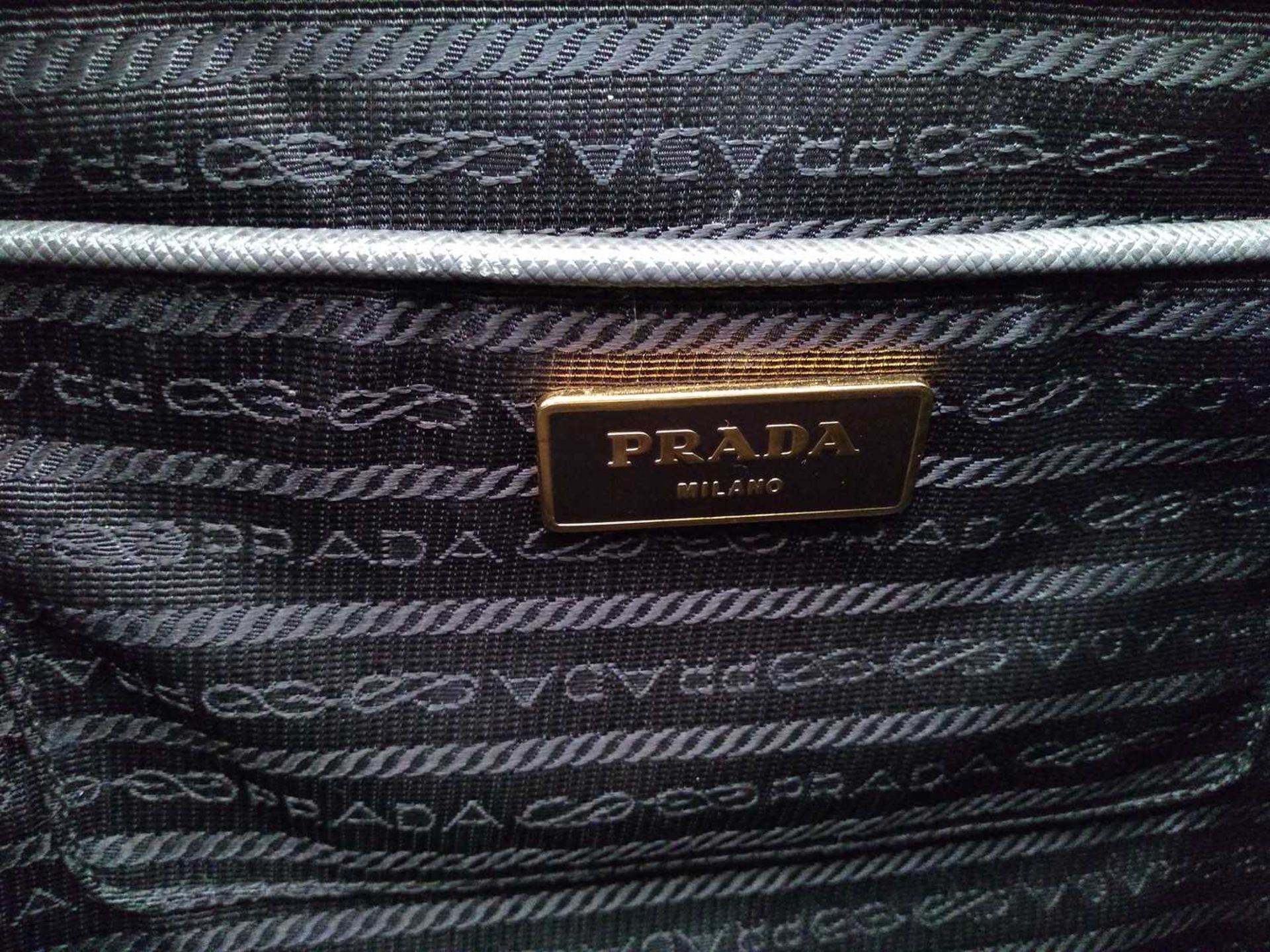 A Prada Saffiano Lux Graphite leather bag, - Bild 5 aus 16