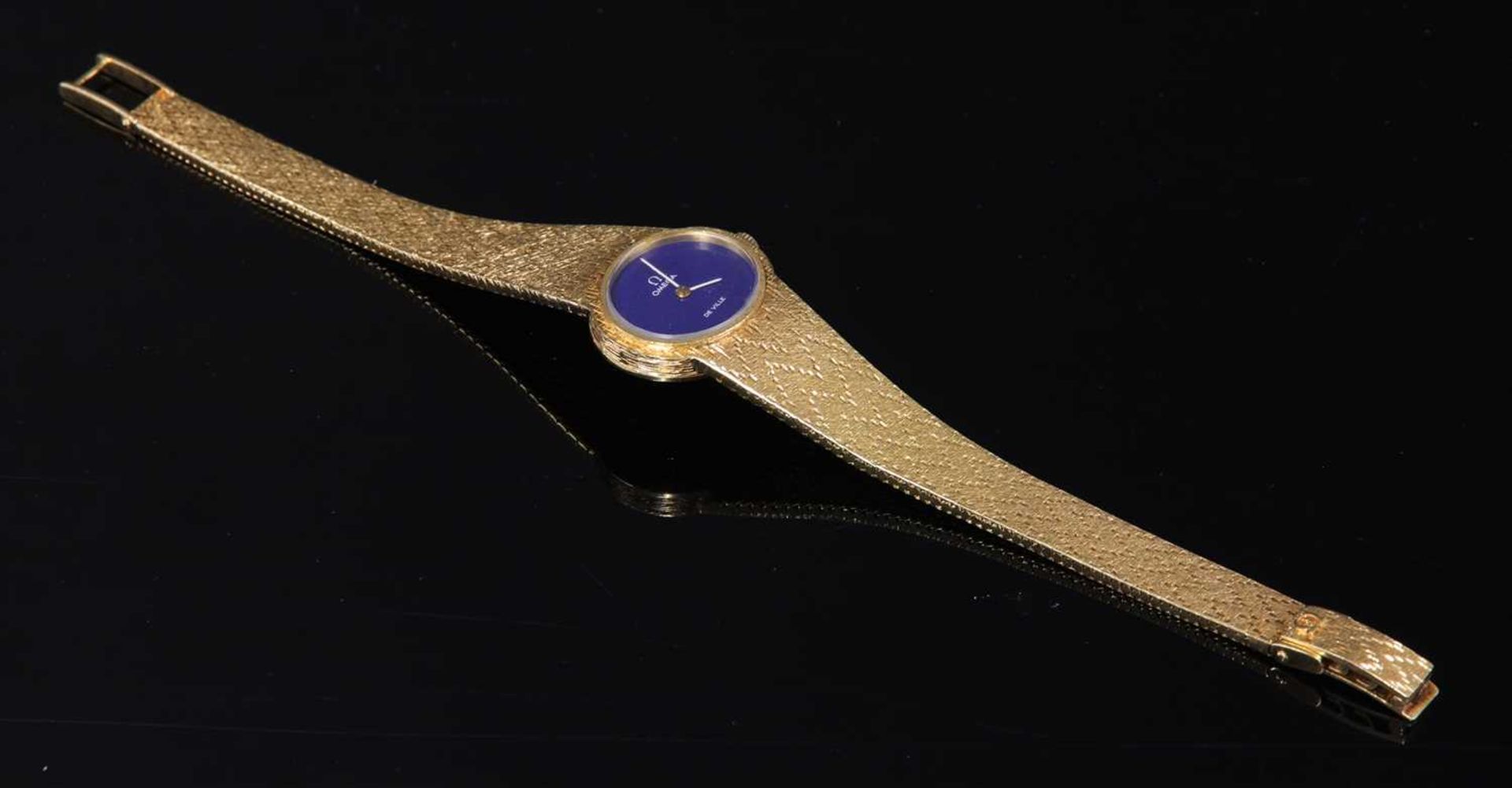 A ladies' 18ct gold Omega de Ville mechanical bracelet watch,