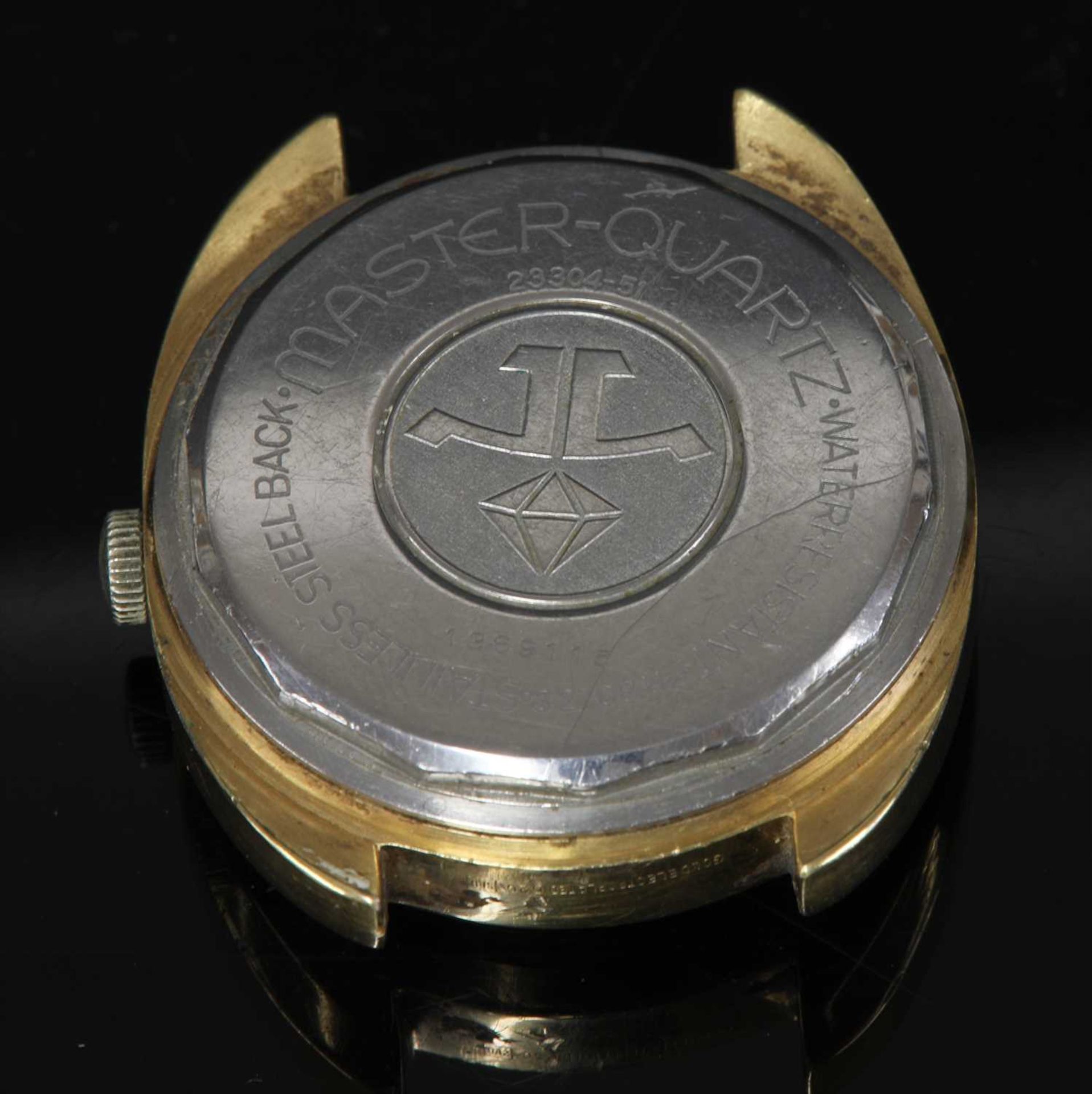 A gentlemen's gold-plated Jaeger-LeCoultre 'Master-Quartz' strap watch, - Bild 2 aus 4