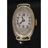 A ladies' Art Deco 18ct gold Rolex 'Prima' mechanical strap watch, c.1924,