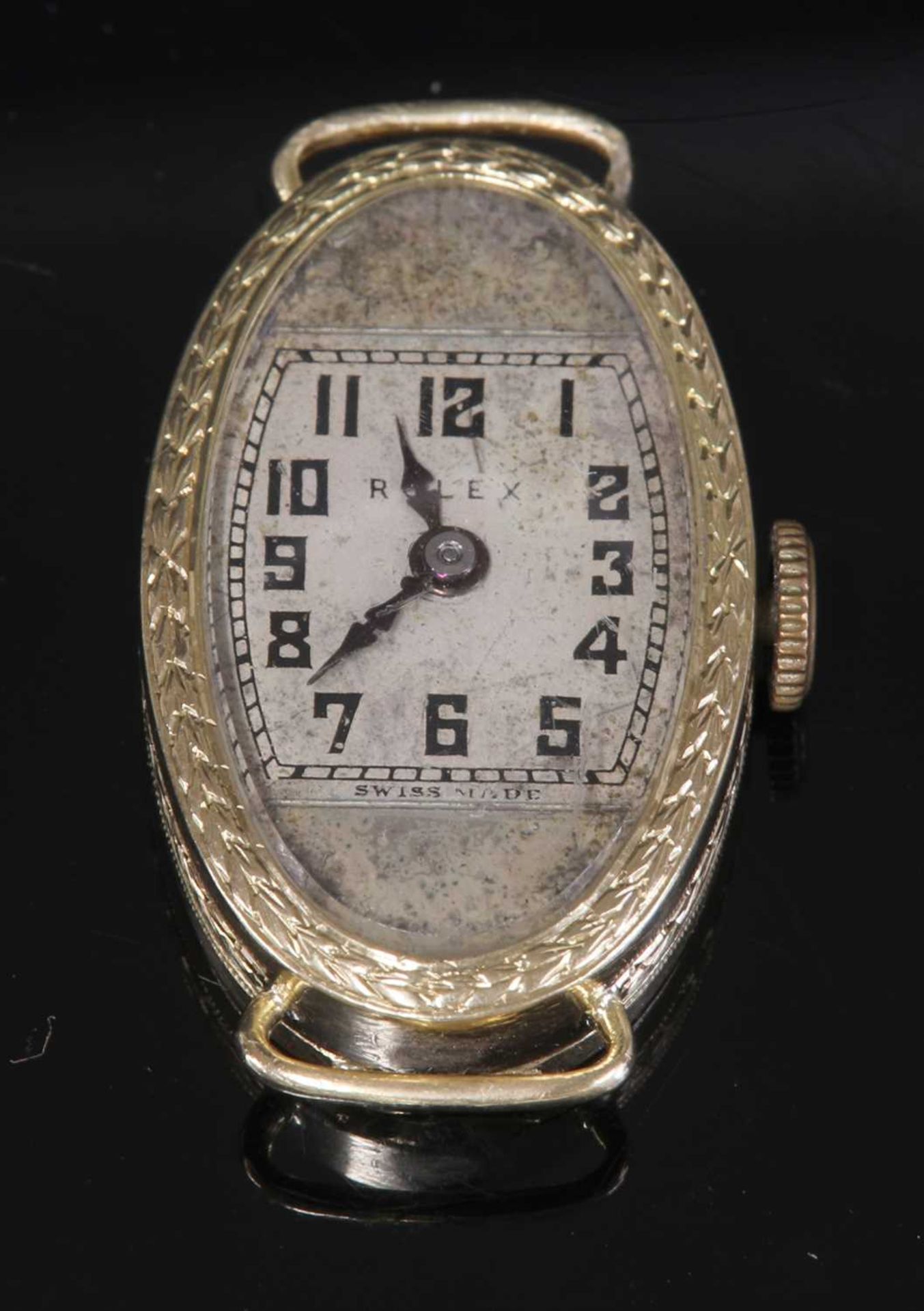 A ladies' Art Deco 18ct gold Rolex 'Prima' mechanical strap watch, c.1924,