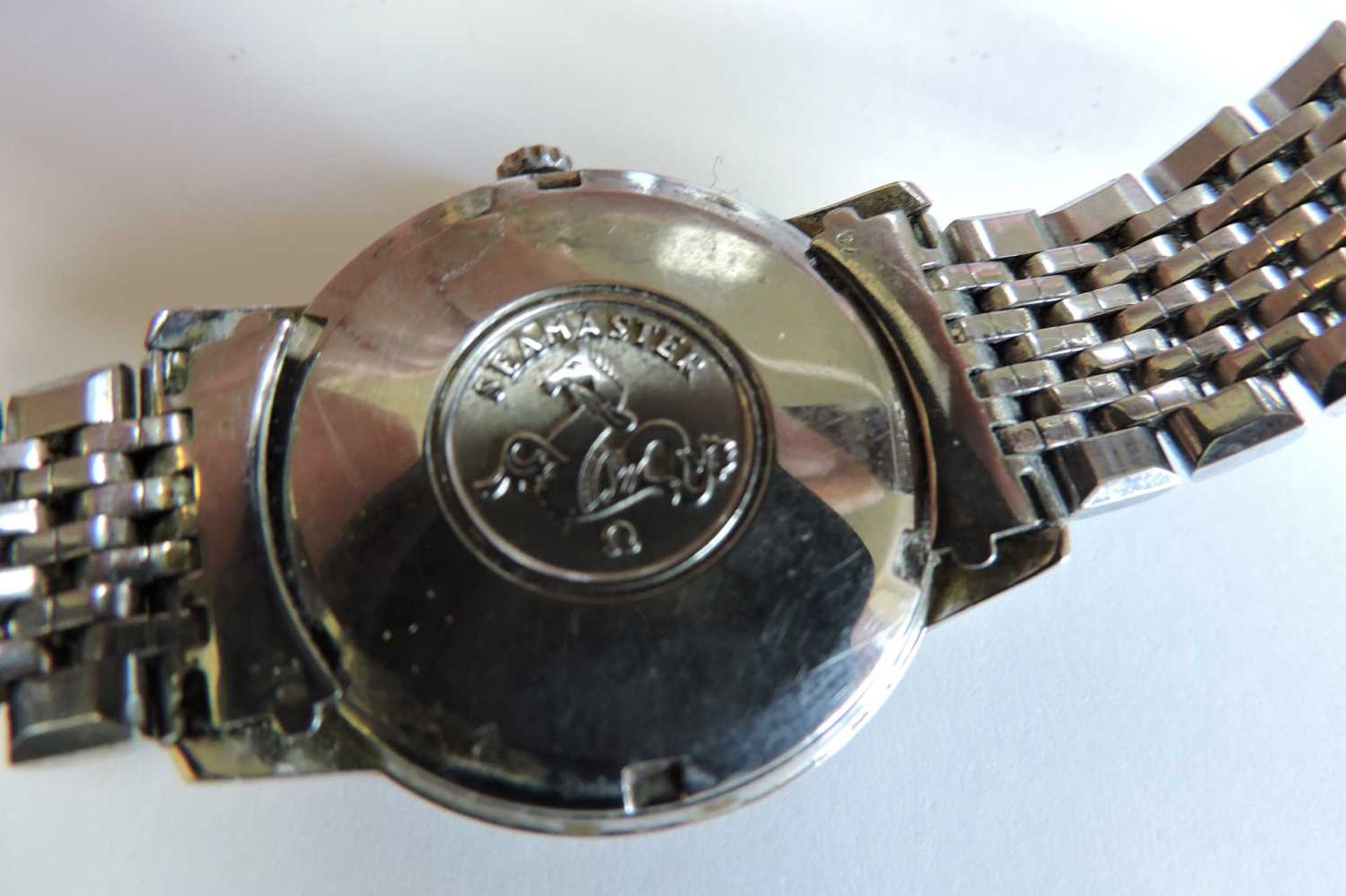 A gentlemen's stainless steel Omega 'Seamaster' automatic bracelet watch, - Bild 4 aus 4