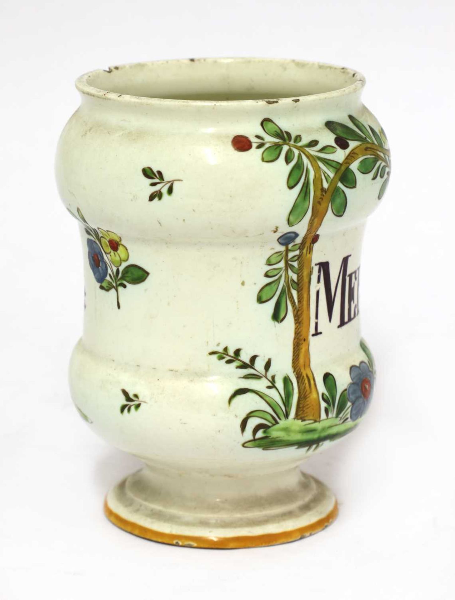 A majolica drug jar, - Bild 3 aus 4