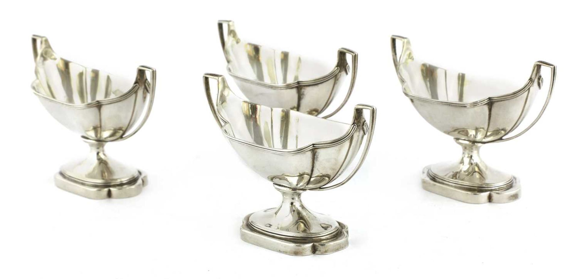 A set of four George III silver salts