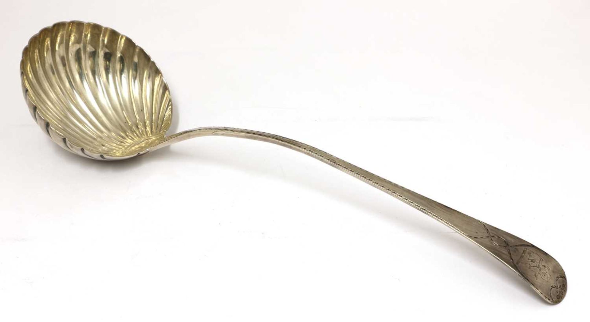 A George III silver ladle,