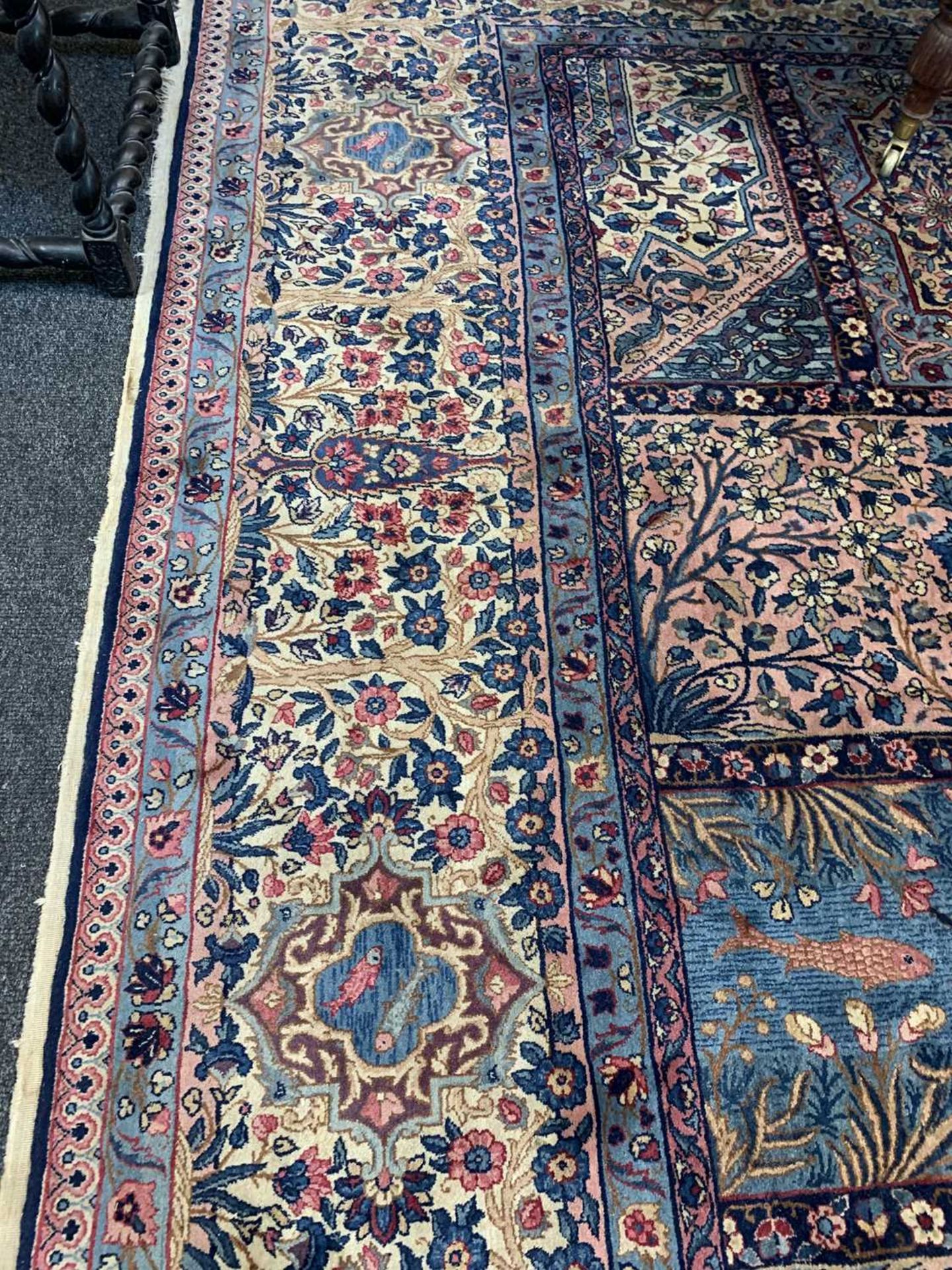 A large Persian Kirman carpet, - Image 11 of 18
