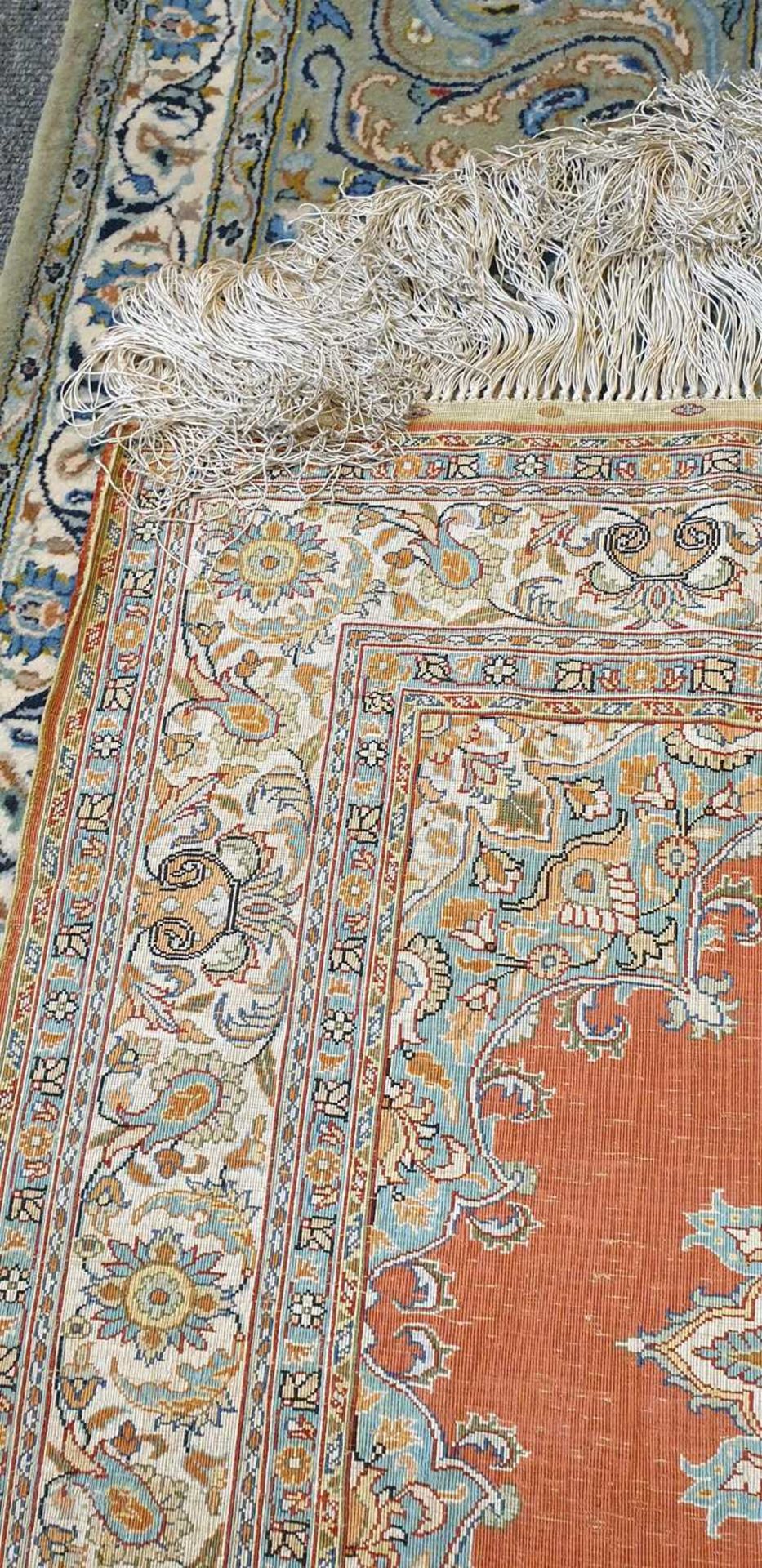 A small silk Hereke rug, - Image 8 of 11