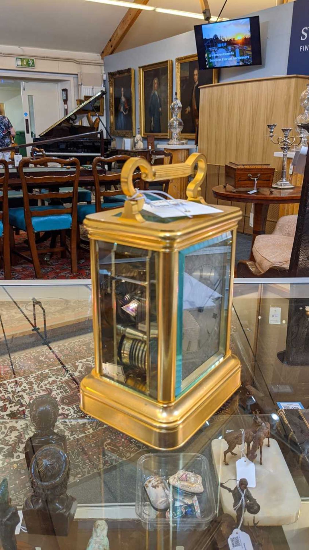 A giant English twin fusee carriage clock - Image 15 of 18