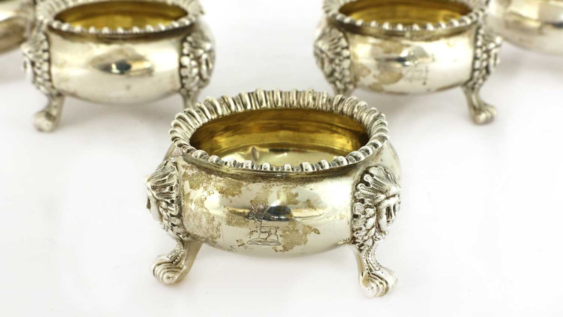 A set of six George III silver open salts, - Bild 2 aus 20